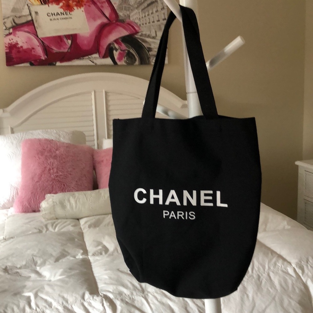 Black and White Chanel Tote
